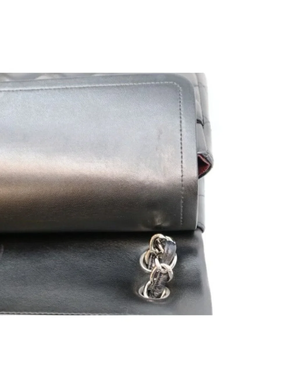 Chanel Black Lamb Silver Double Flap Maxi Quilted 30